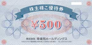 株主優待券 ＞ 販売 ＞ グルメ・飲食 ＞ 幸楽苑株主優待券