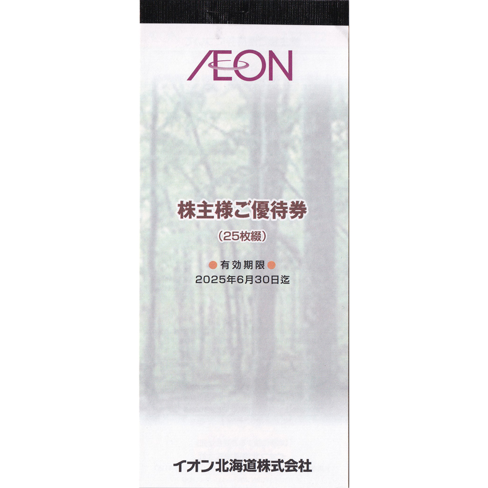 イオン北海道株主優待券(100円割引券)(25枚綴)(2025.6.30)