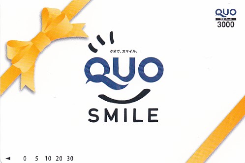 クオカード(QUOカード)(3000円)(SMILE)(10枚)