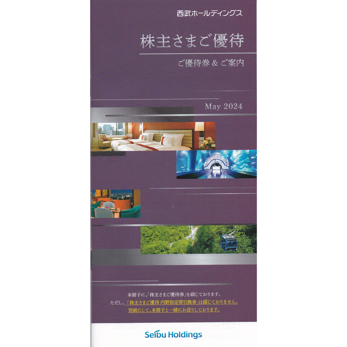西武HD(500株)株主優待券(冊子)(2024.11.30)
